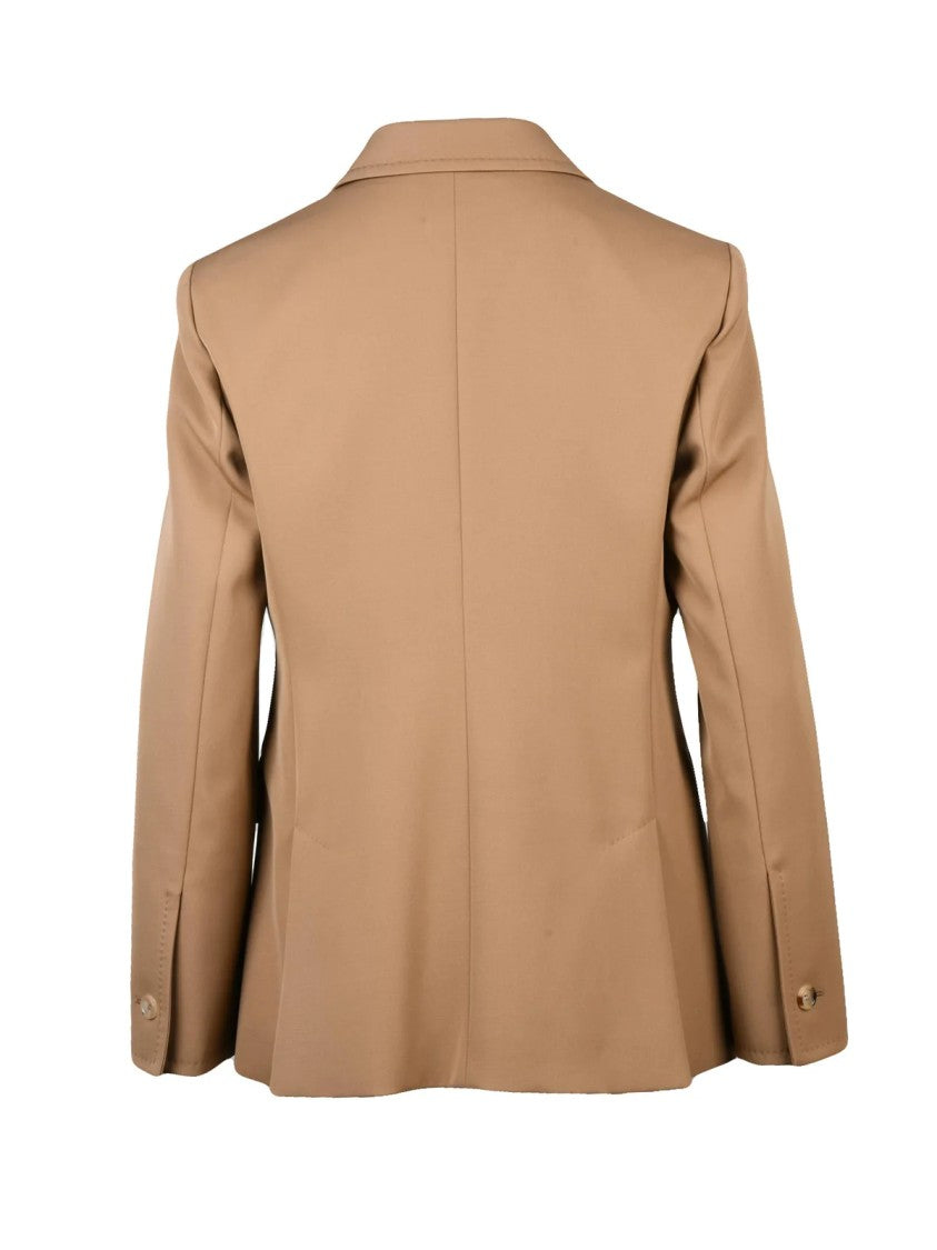 Max Mara Beige Virgin Wool Tailored Jacket