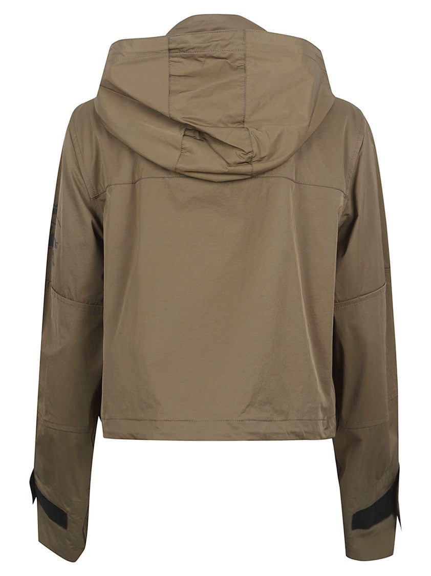 Burberry Cropped Jacket With Detachable Hood And Equestrian Detail