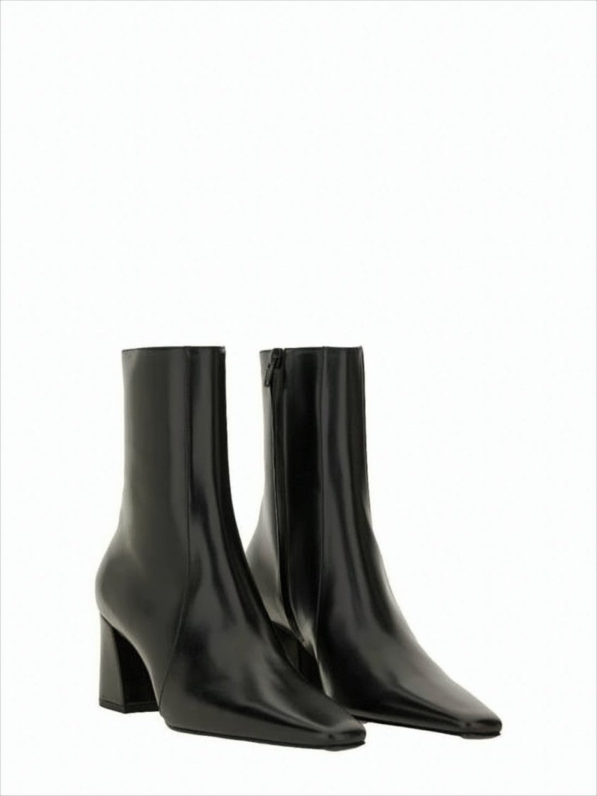 Saint Laurent Mid-Height Block Heel Ankle Boots