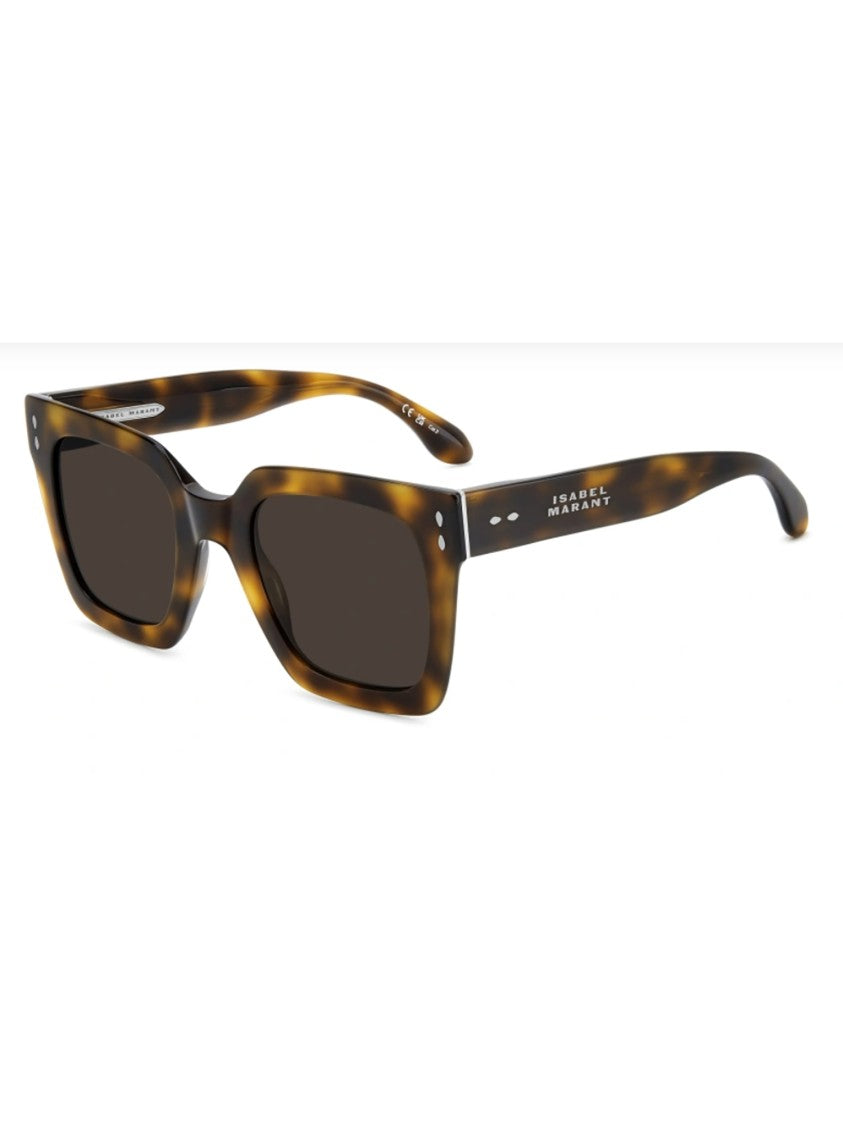 Isabel Marant Bold Oversized Square Sunglasses With Tortoiseshell Frame