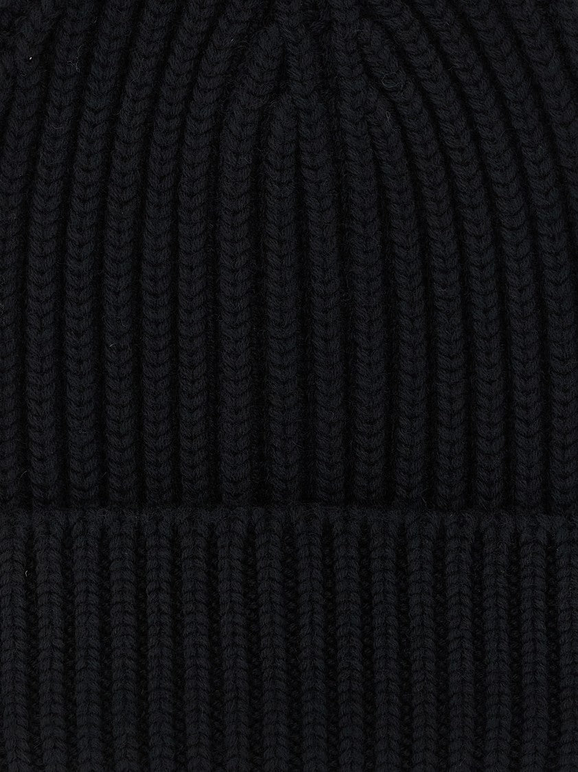 Dolce & Gabbana Ribbed Wool Beanie With Turn-Up Cuff