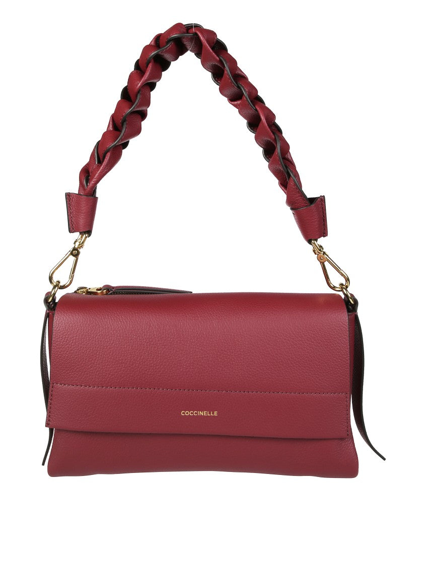 Coccinelle Burgundy Double Leather Handbag