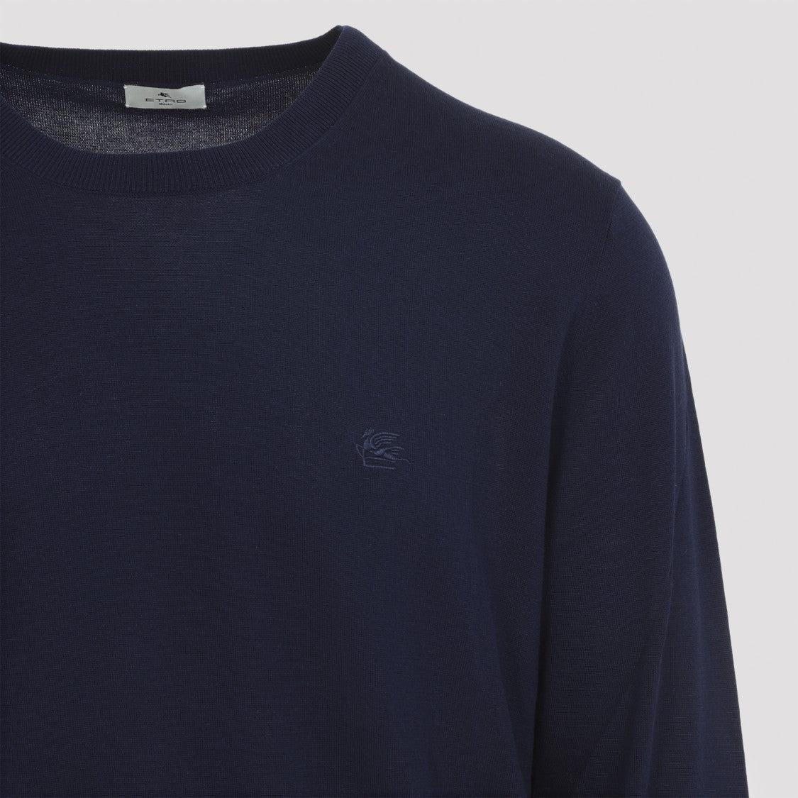 Etro Knitted Blue Cotton Sweater