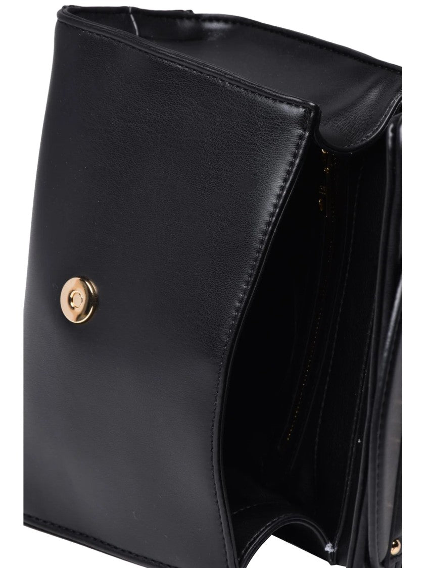 Love Moschino Black Polyurethane Quilted Shoulder Bag