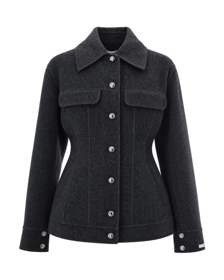 Sportmax Black Calcio Diagonal Wool Jacket