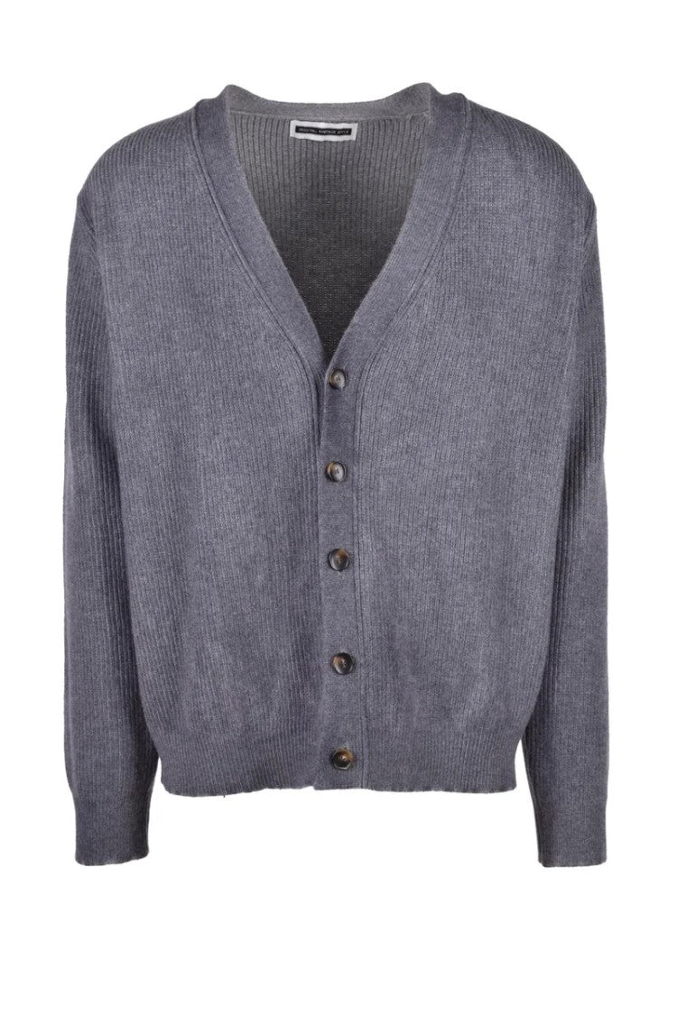 Original Vintage Style V-Neck Grey Cardigan