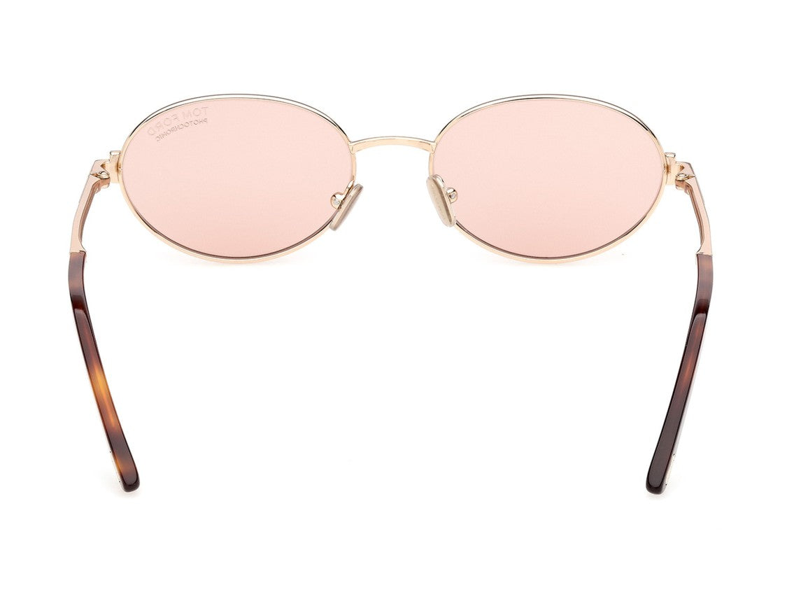 Tom Ford Pink Ft1420 Round Metal Sunglasses