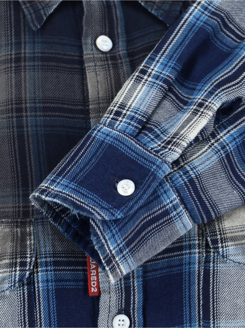 Dsquared2 Blue Checked Shirt