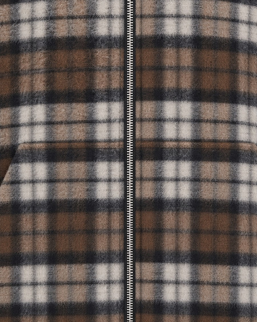 Pdf Earth Tone Forte Plaid Zip-Up Hooded Jacket