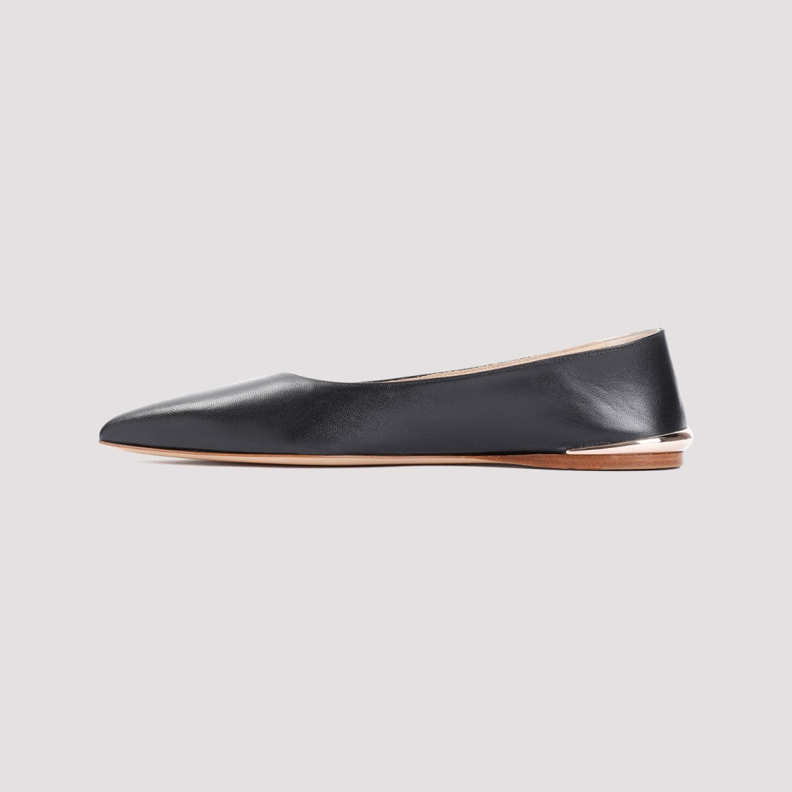Gabriela Hearst Fleur Black Lamb Leather Ballerinas