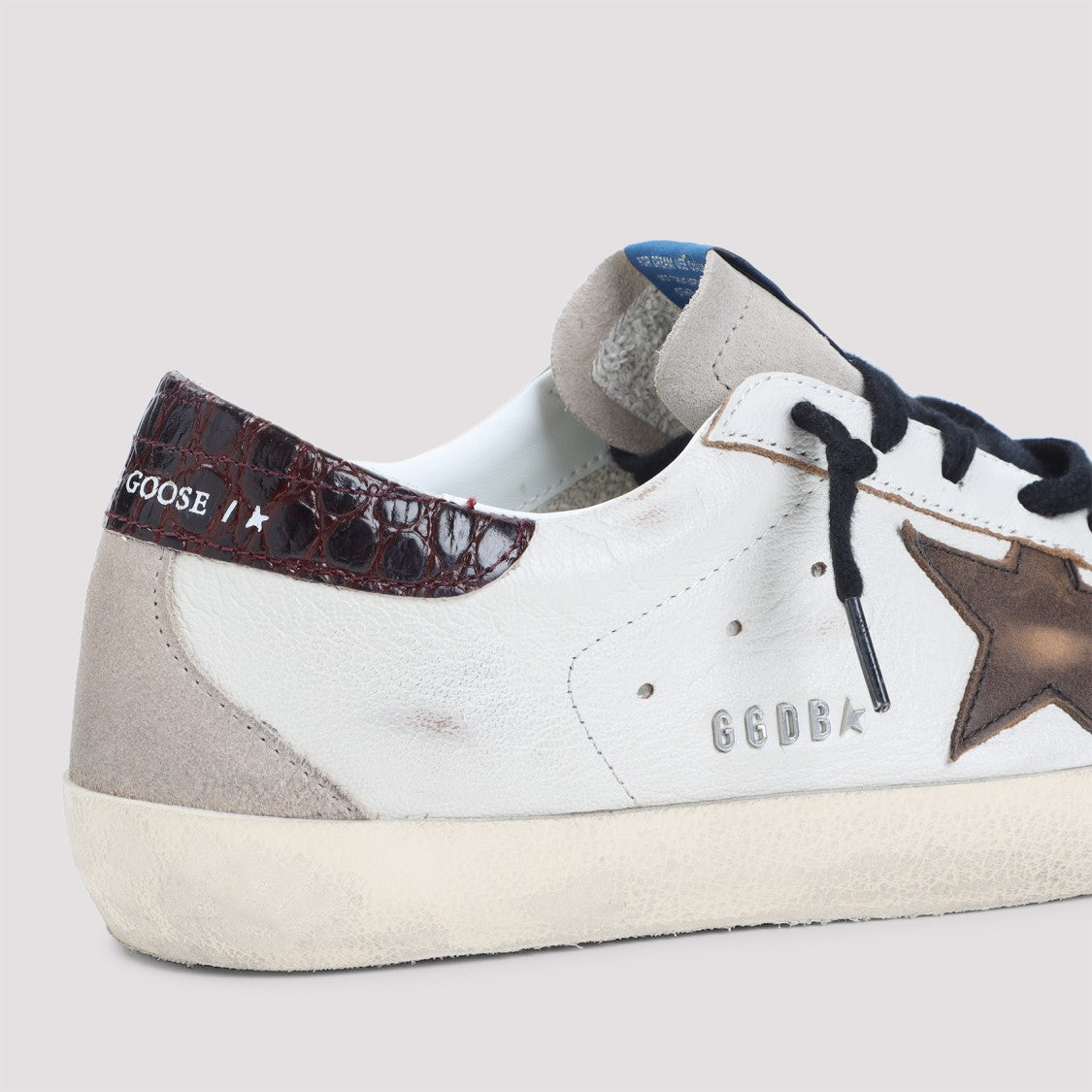 Golden Goose White Goat Leather Superstar Sneakers