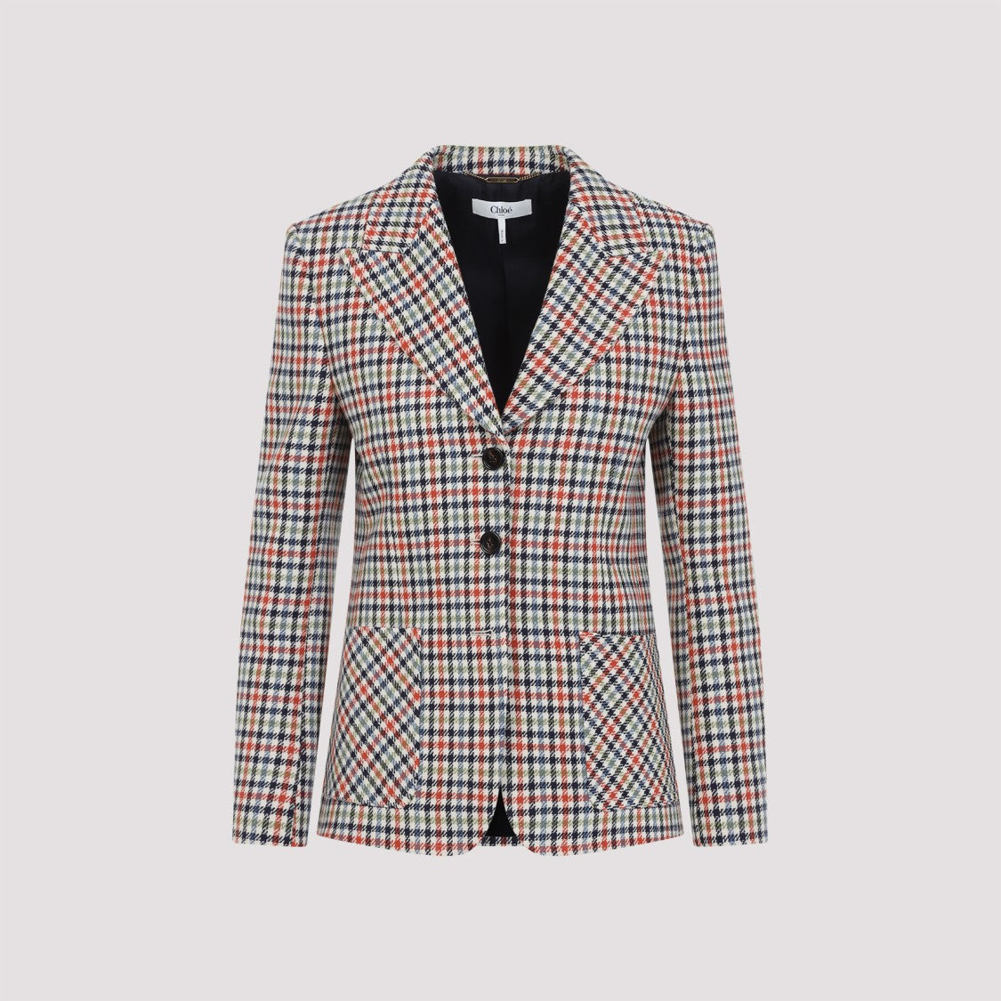 Chloé Tailored Multi-Colored Wool And Silk Blazer