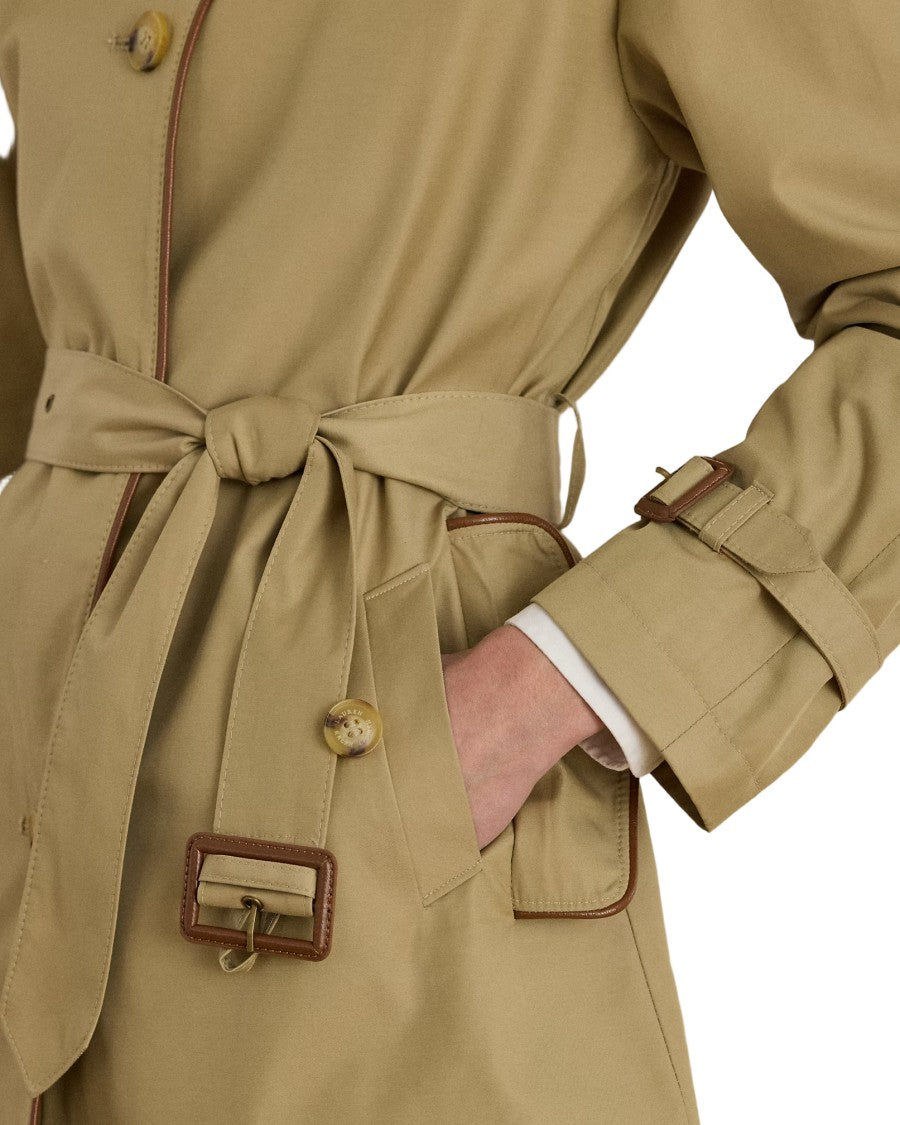 Lauren Ralph Lauren Belted Mid-Length Lined Coat With Elegant Craftsmanship