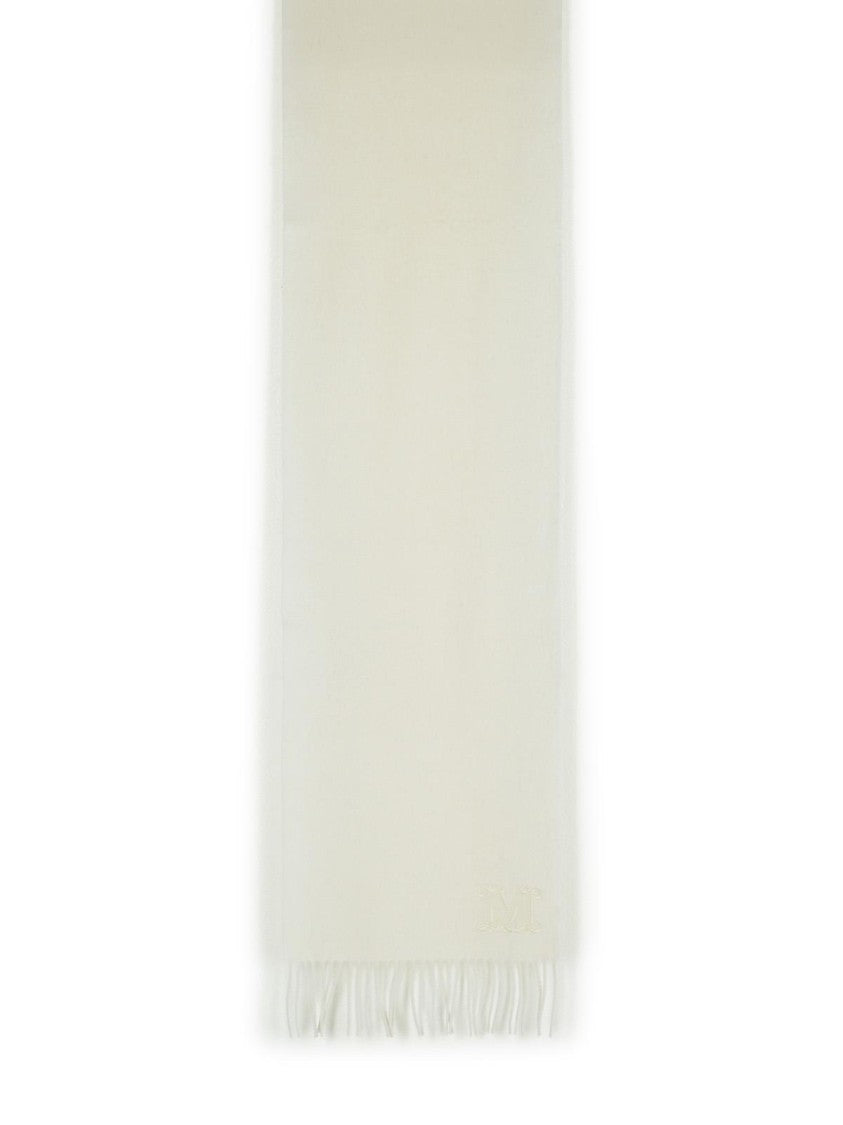 Max Mara Wsdalia' Optical White Cashmere Scarf