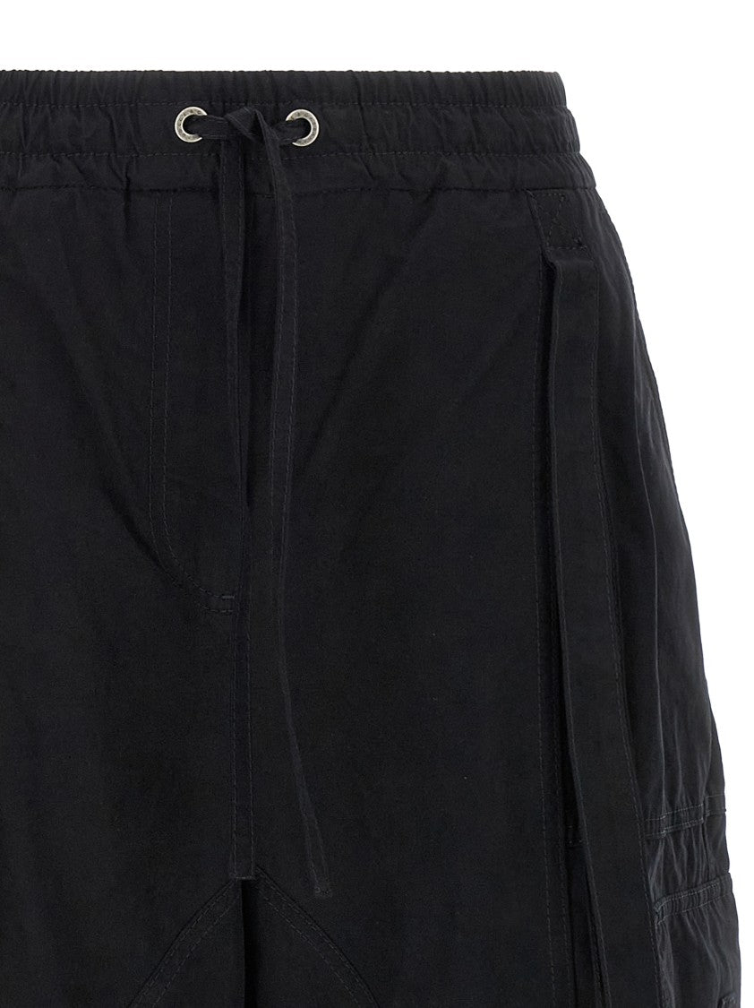 Dolce & Gabbana Waxed Faille Cargo Pants With Adjustable Waist
