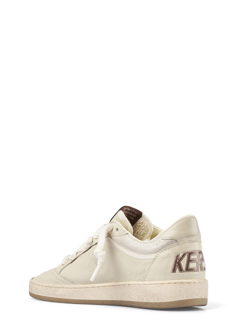 Golden Goose Nappa Leather And Glitter Sneakers With Suede Detail