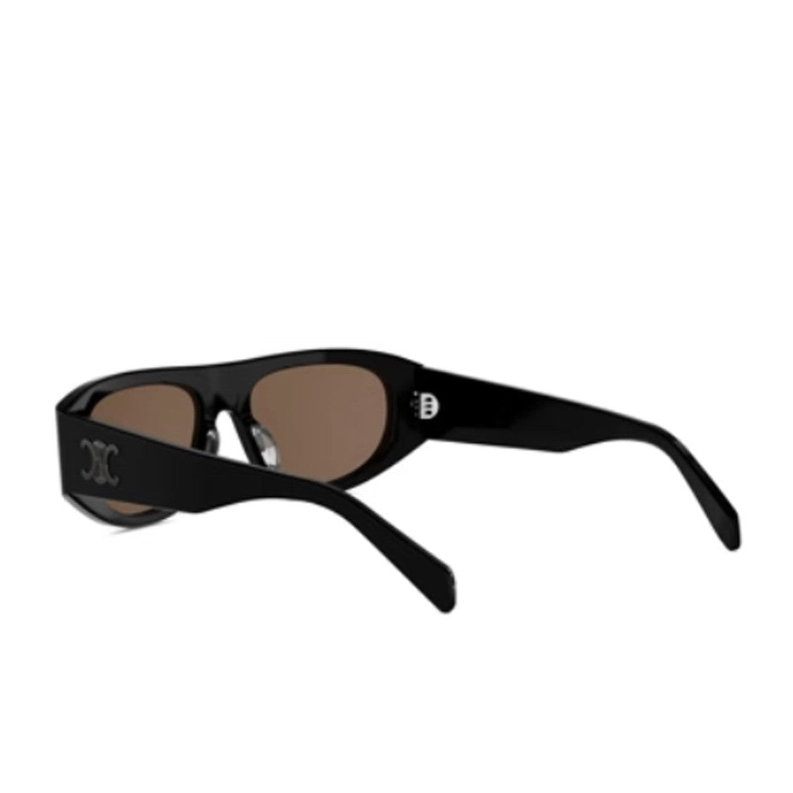 Celine Black Triomphe Acetate Geometric Sunglasses