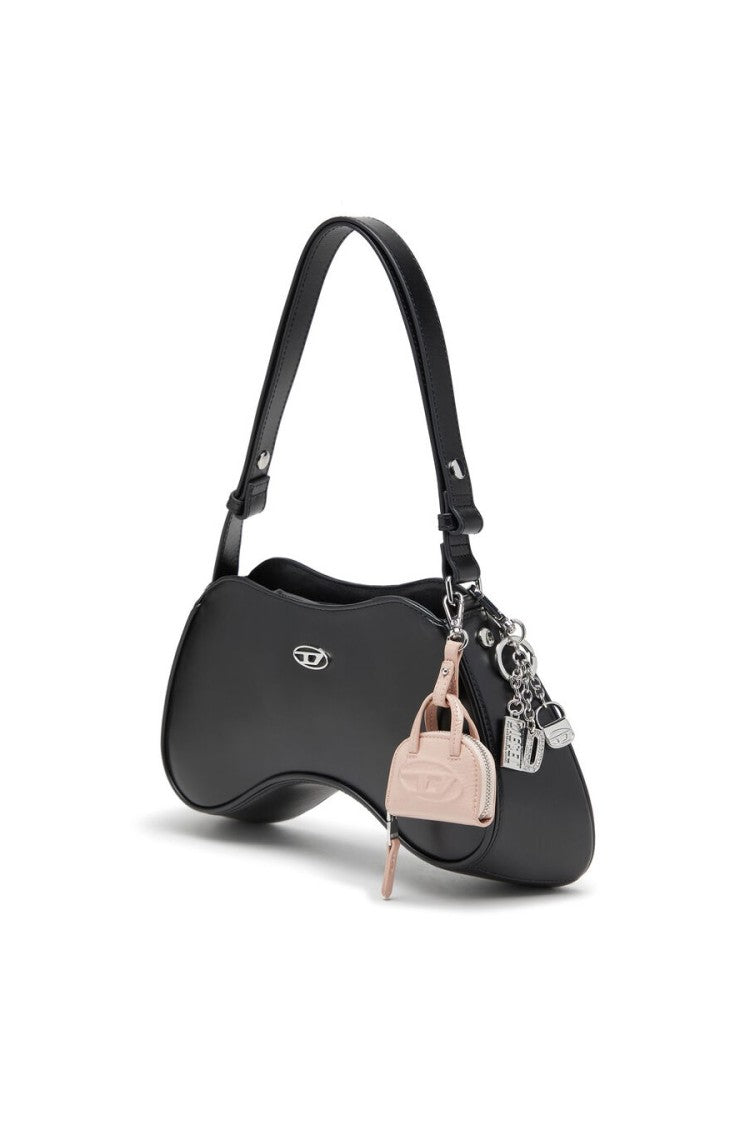 Diesel Black Leather Shoulder Bag