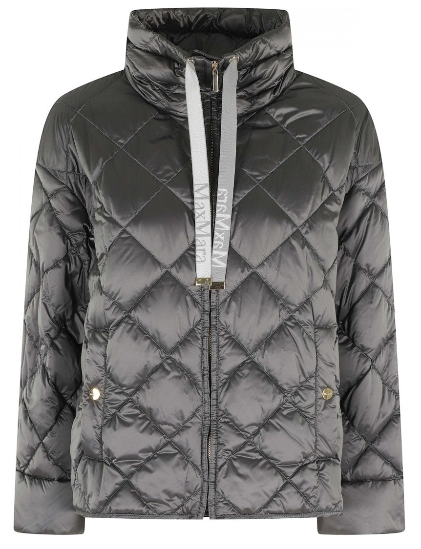 Max Mara Diamond-Quilted Padded Jacket With High Collar