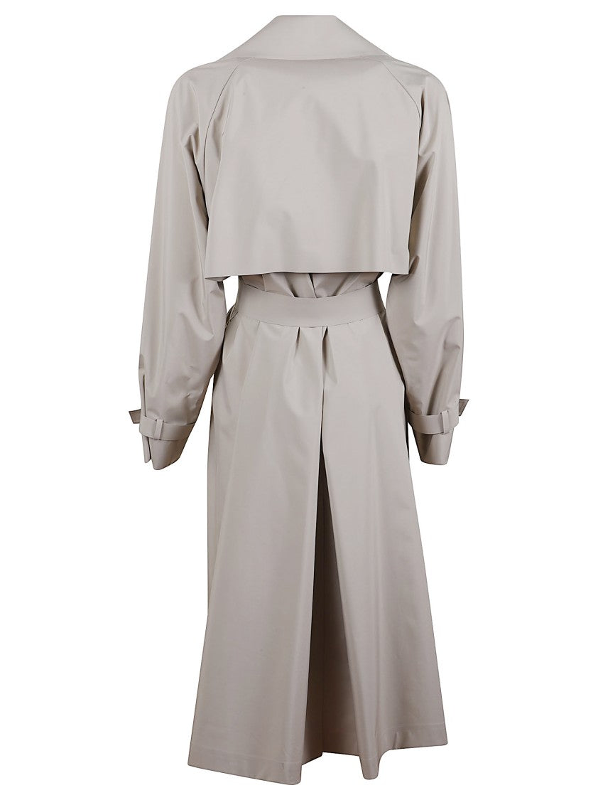 Max Mara Mid-Calf Length Trench Coat With Belted Waist