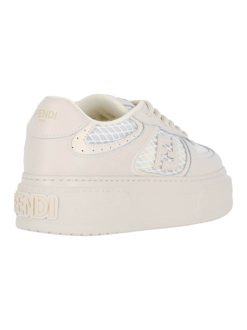 Fendi "Match" Platform Sneakers – White
