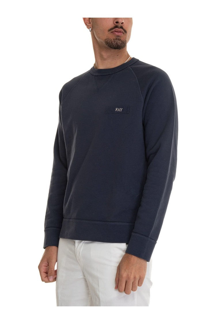 Fay Blue Wool-Blend Sweater