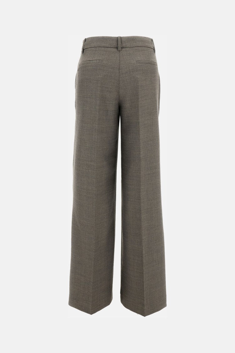 Parosh Tailored Brown Trousers With Straight Legs And Mid-Rise Waist