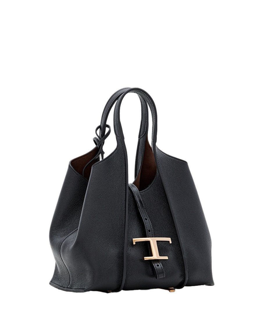 Tod's Timeless Leather Shopping Bag With Signature T Pendant