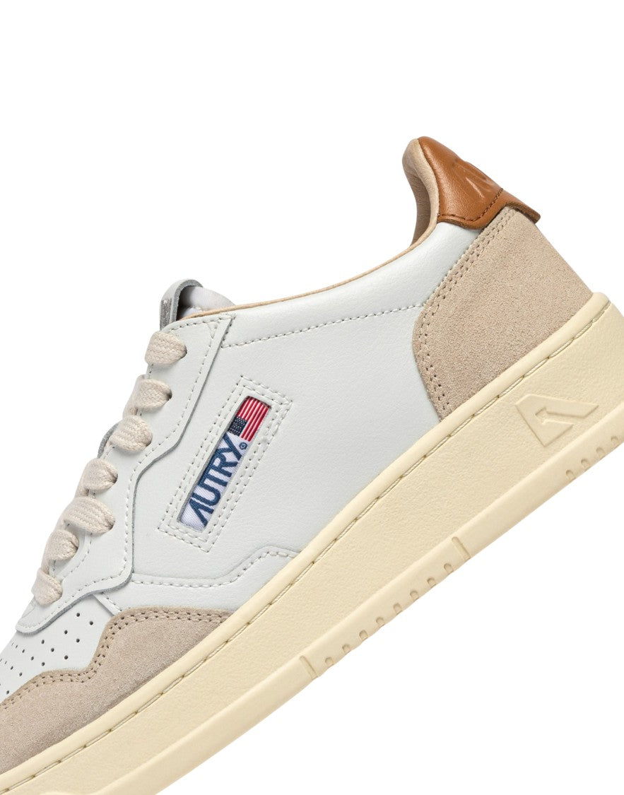 Autry White Leather Suede Medalist Sneakers