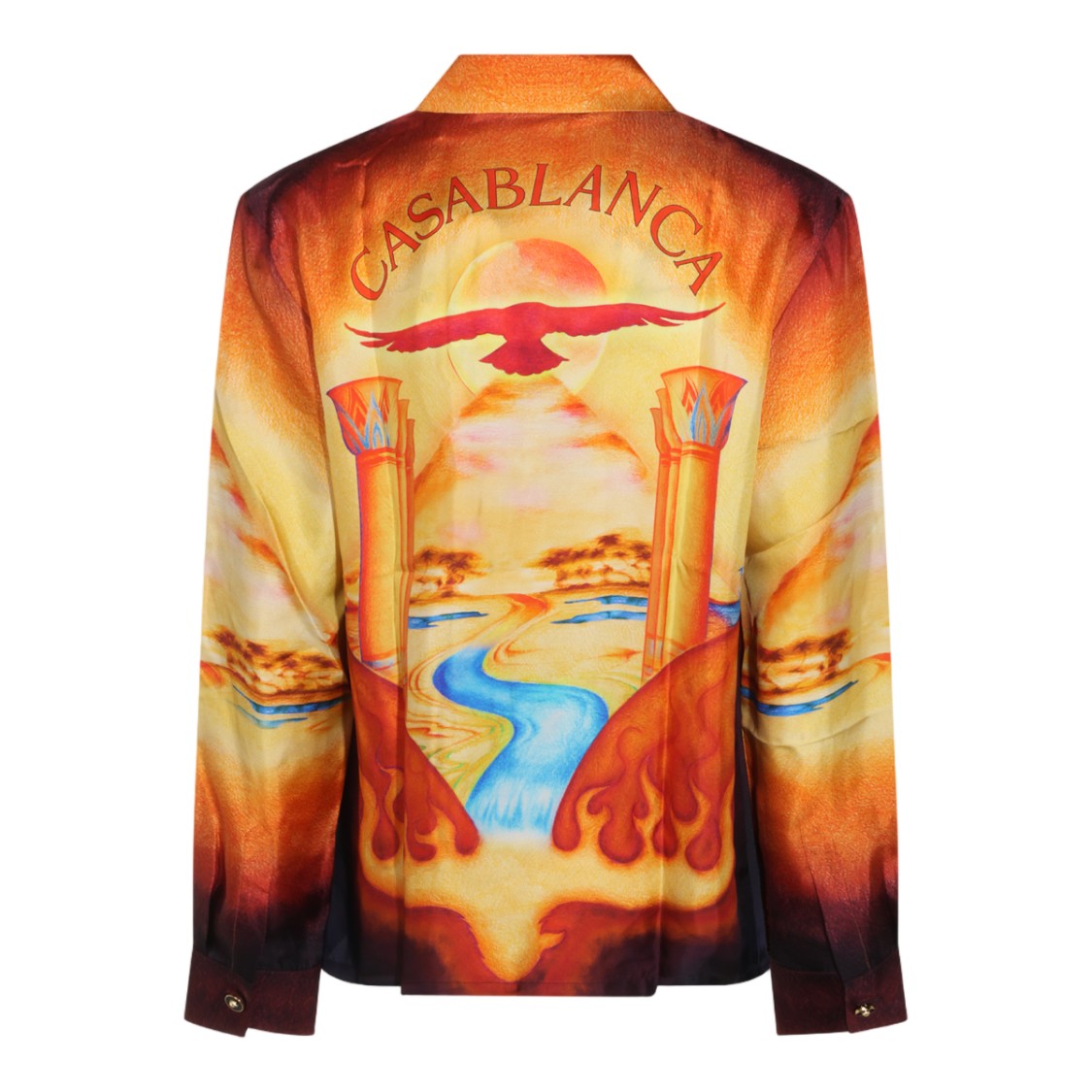 Casablanca Sunset Gradient Artistic Print Casual Shirt