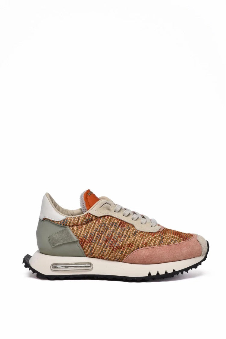 Be Positive Leather/Polyester Sneakers - Orange