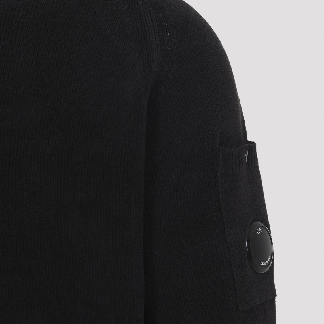 C.P. Company Relaxed Fit Black Cotton Sweater
