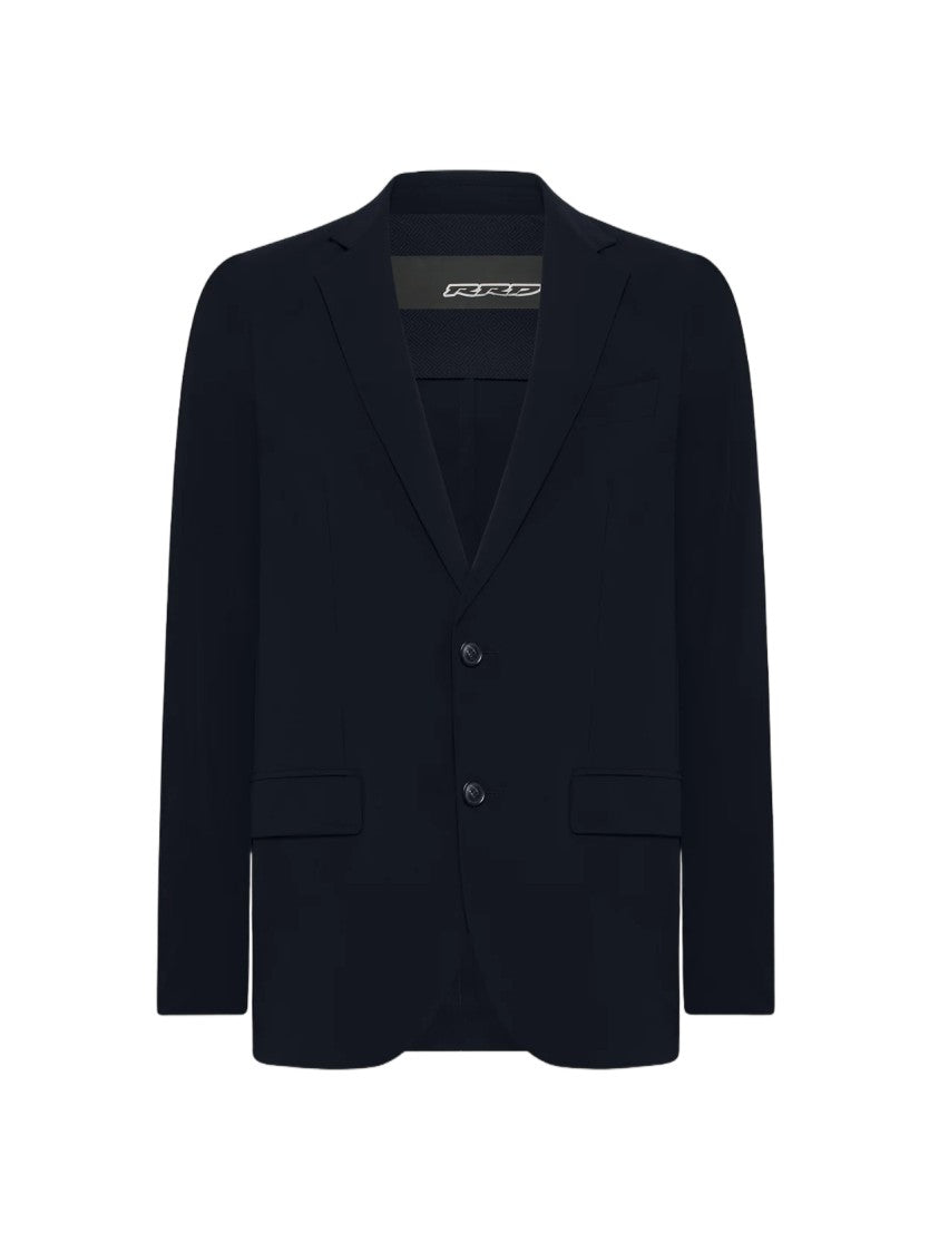 Rrd Black Surflex Single-Breasted Notched Lapel Blazer