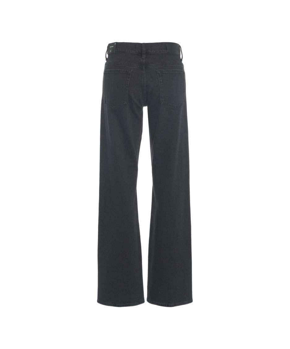 7 For All Mankind Straight Leg Jeans With Distinctive Stitching