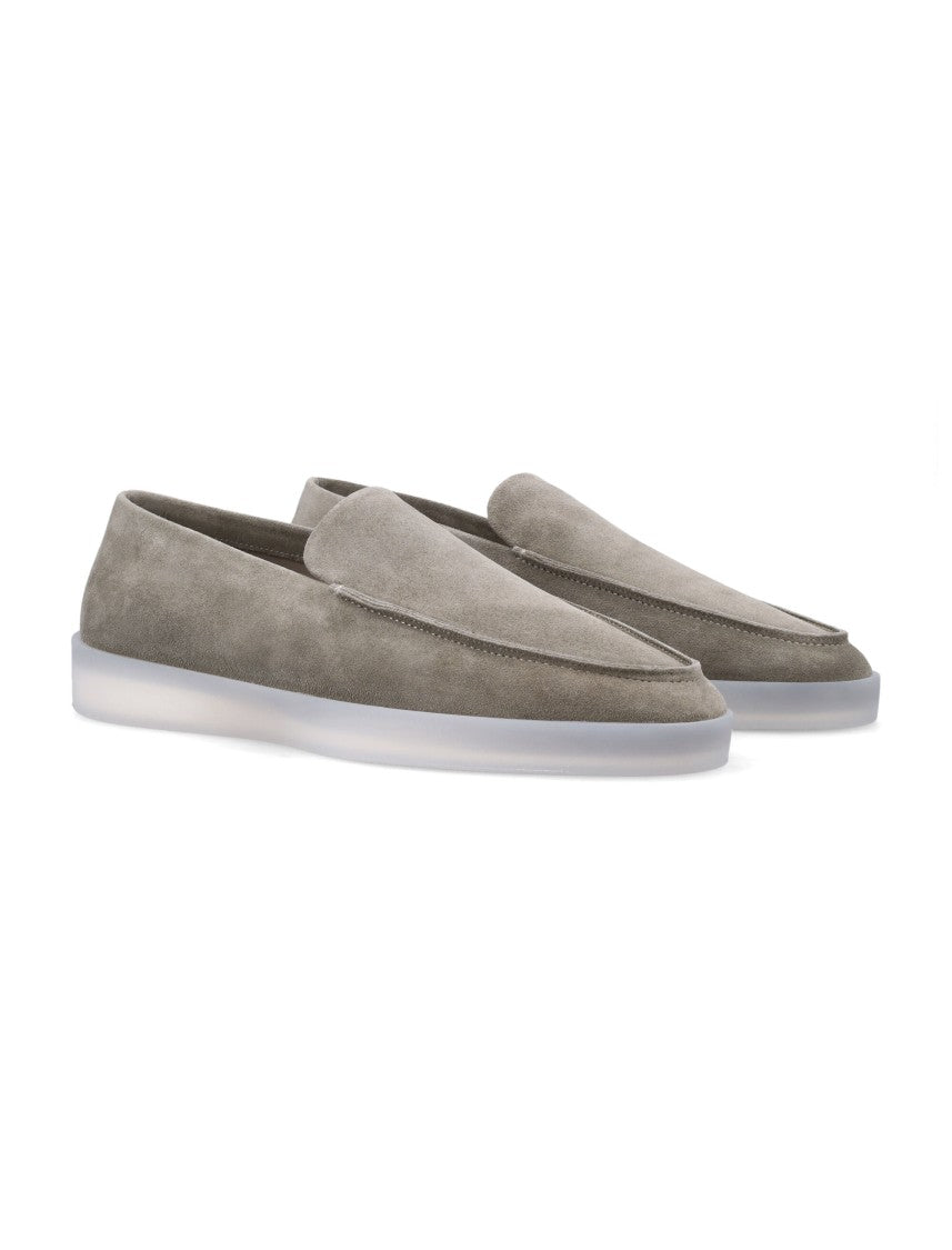 Fear Of God Suede-Like Taupe Loafers With Translucent Sole