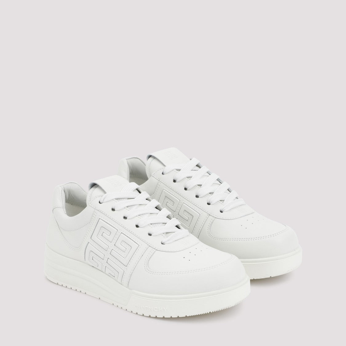 Givenchy White Leather G4 Basket Sneakers