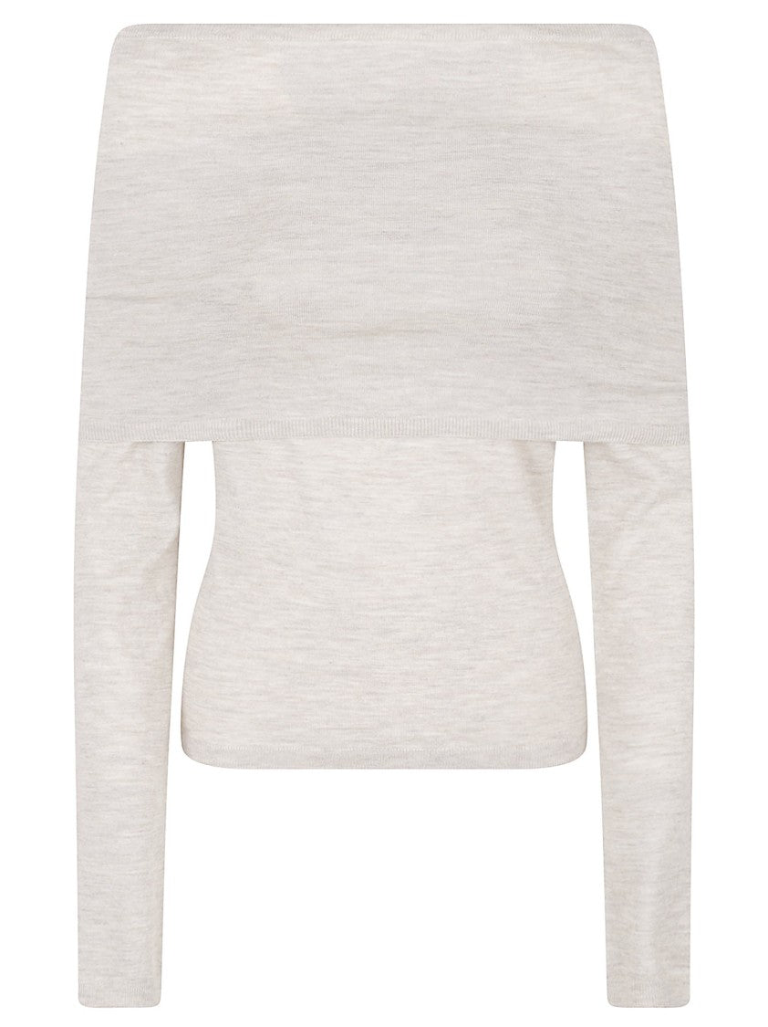 Max Mara Off-The-Shoulder Cashmere Sweater With Fitted Silhouette