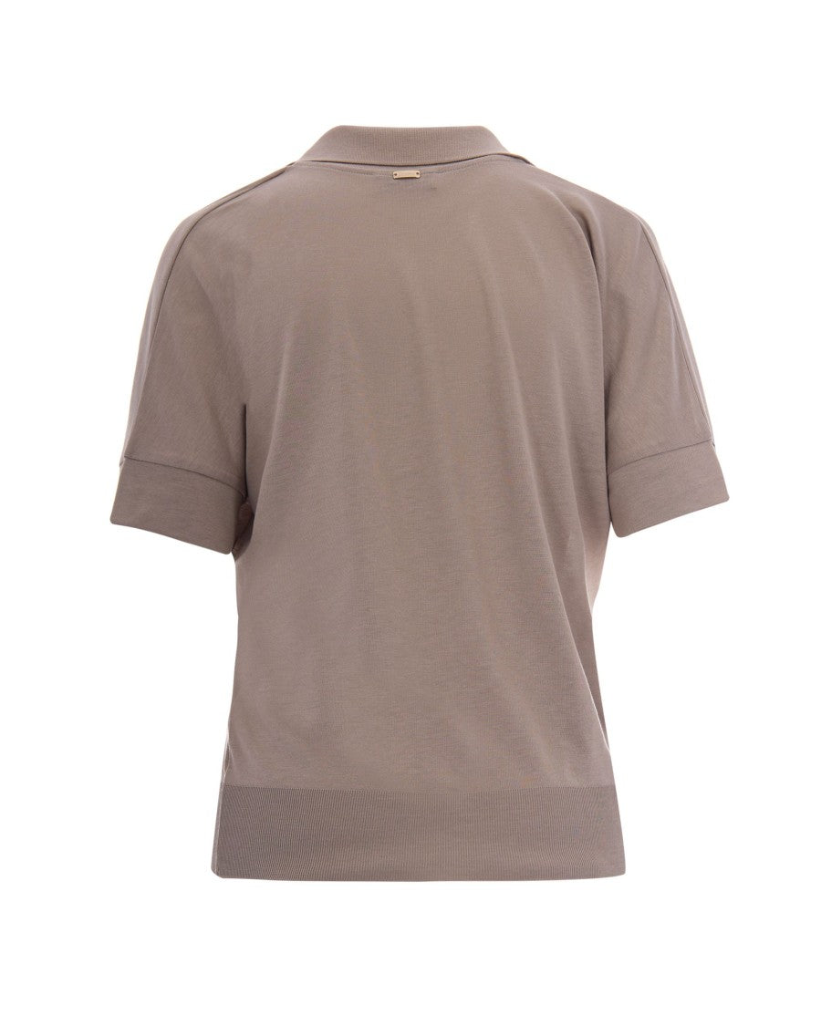 Herno Dove Gray Jersey Polo