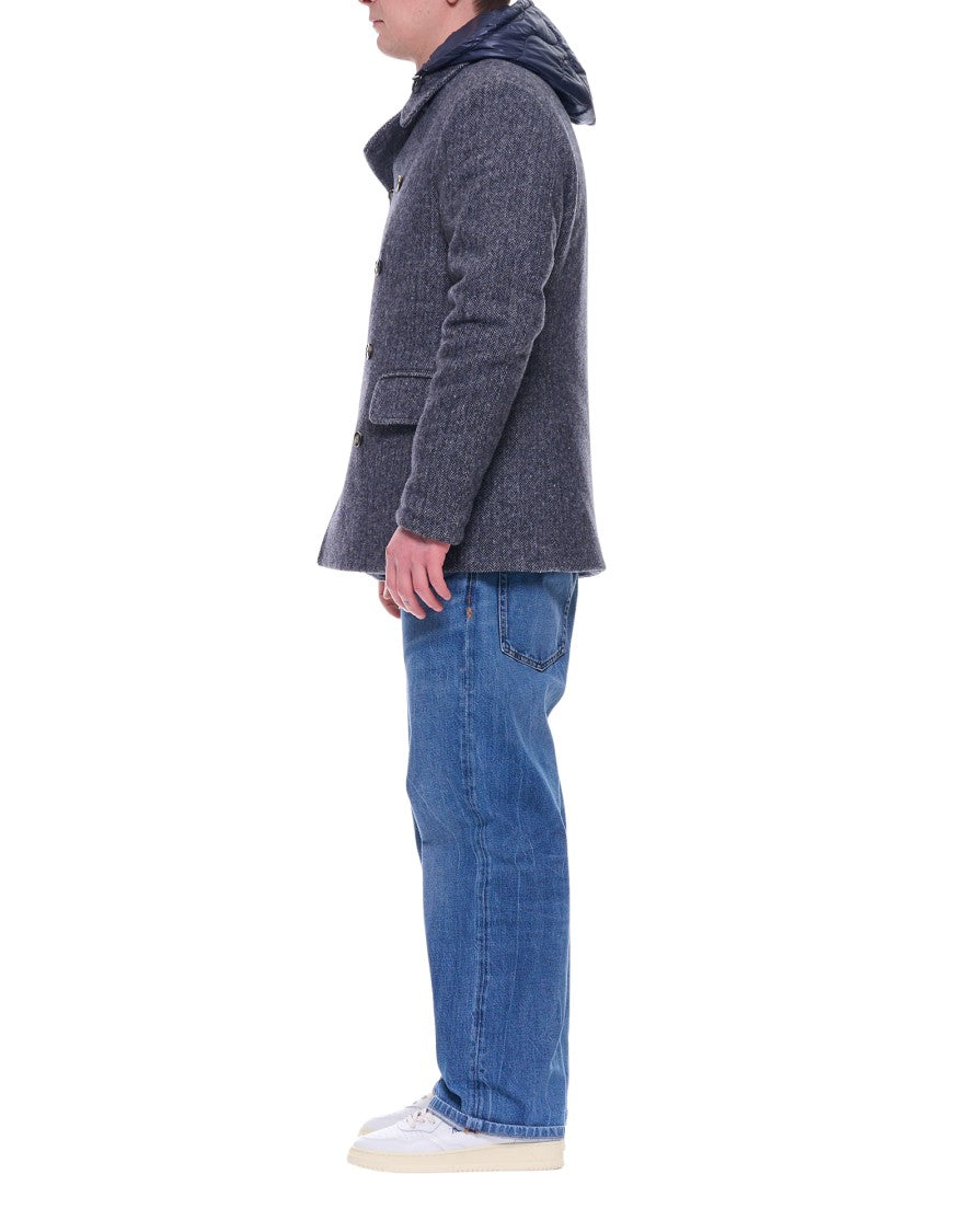 Agf Men's Peacoat With Detachable Inner