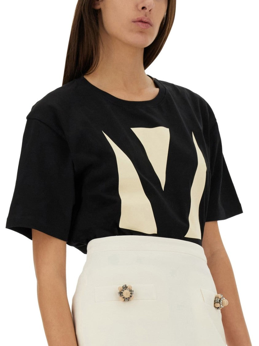 Valentino Black Graphic Print T-Shirt
