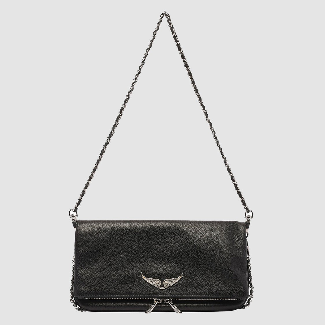 Zadig & Voltaire Black Leather Rock Shoulder Bag