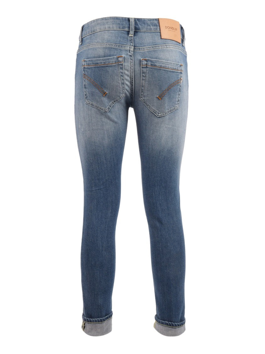 Dondup Monroe Slim Fit Cuffed Jeans