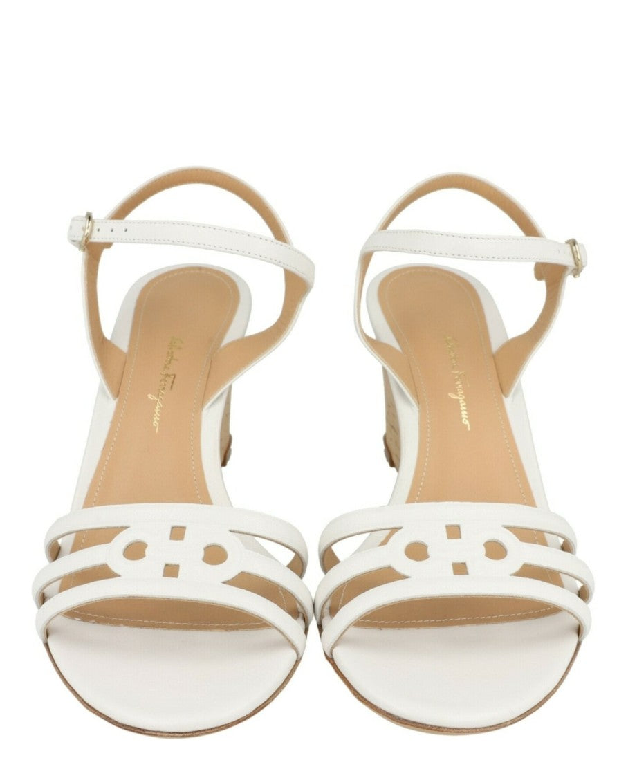 Ferragamo Fieri Leather Wedge Sandals