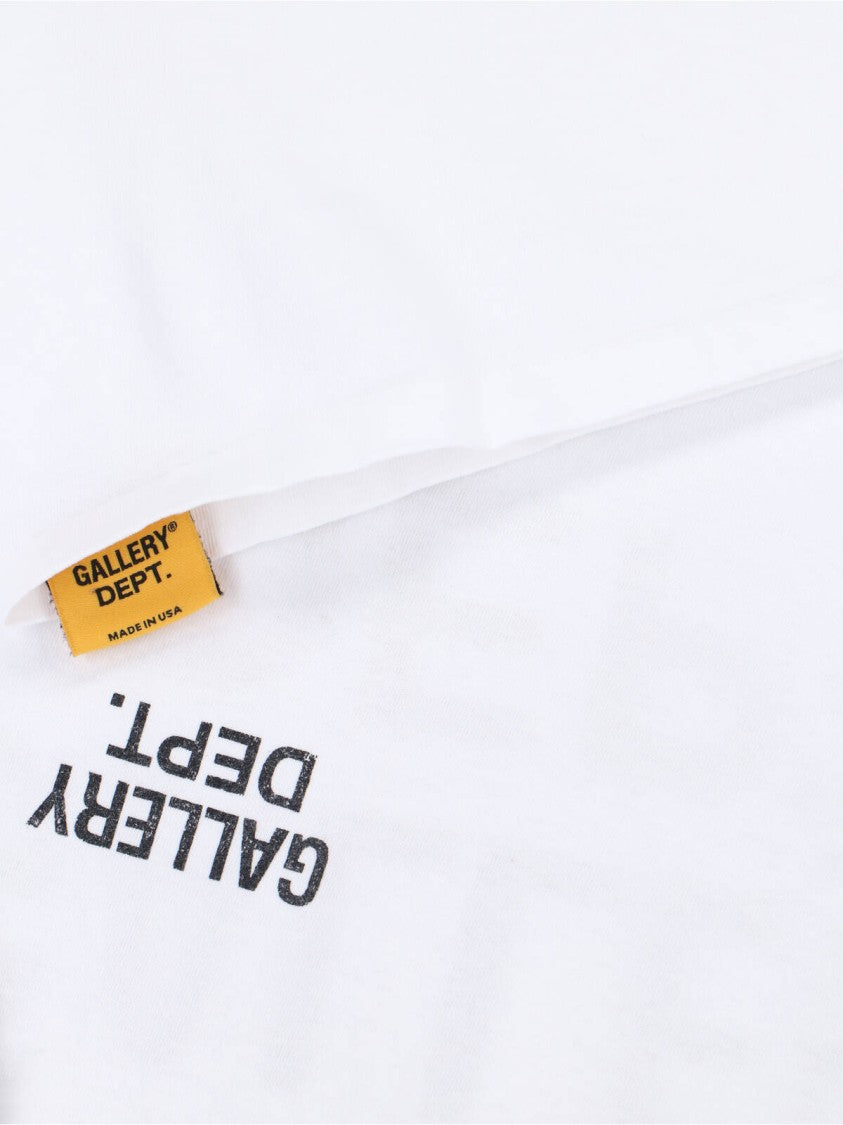 Gallery Dept. White Contrasting Logo Cotton T-Shirt