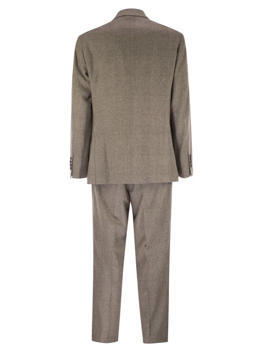 Brunello Cucinelli Prince Of Wales Flannel Suit