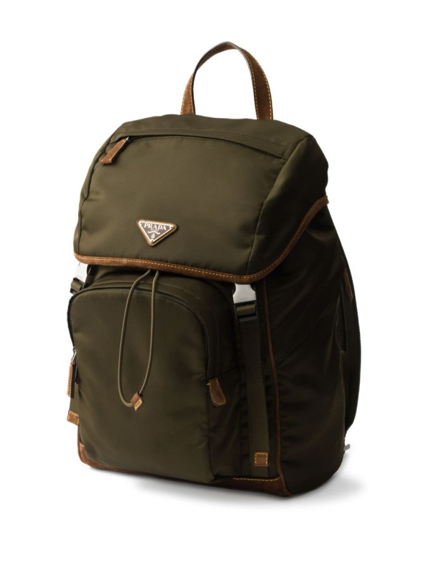 Prada Re-Nylon And Suede Backpack
