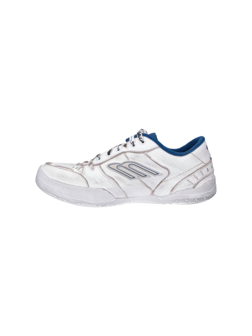 Balenciaga White Hamptons Calfskin Leather Low-Top Sneakers