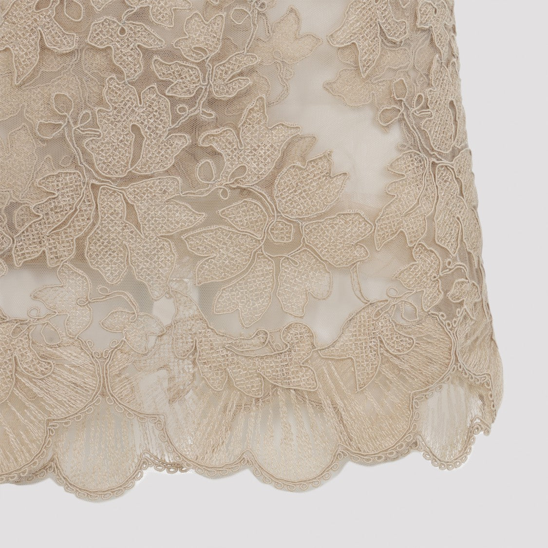 Ermanno Scervino Beige Polyamide Mini Dress