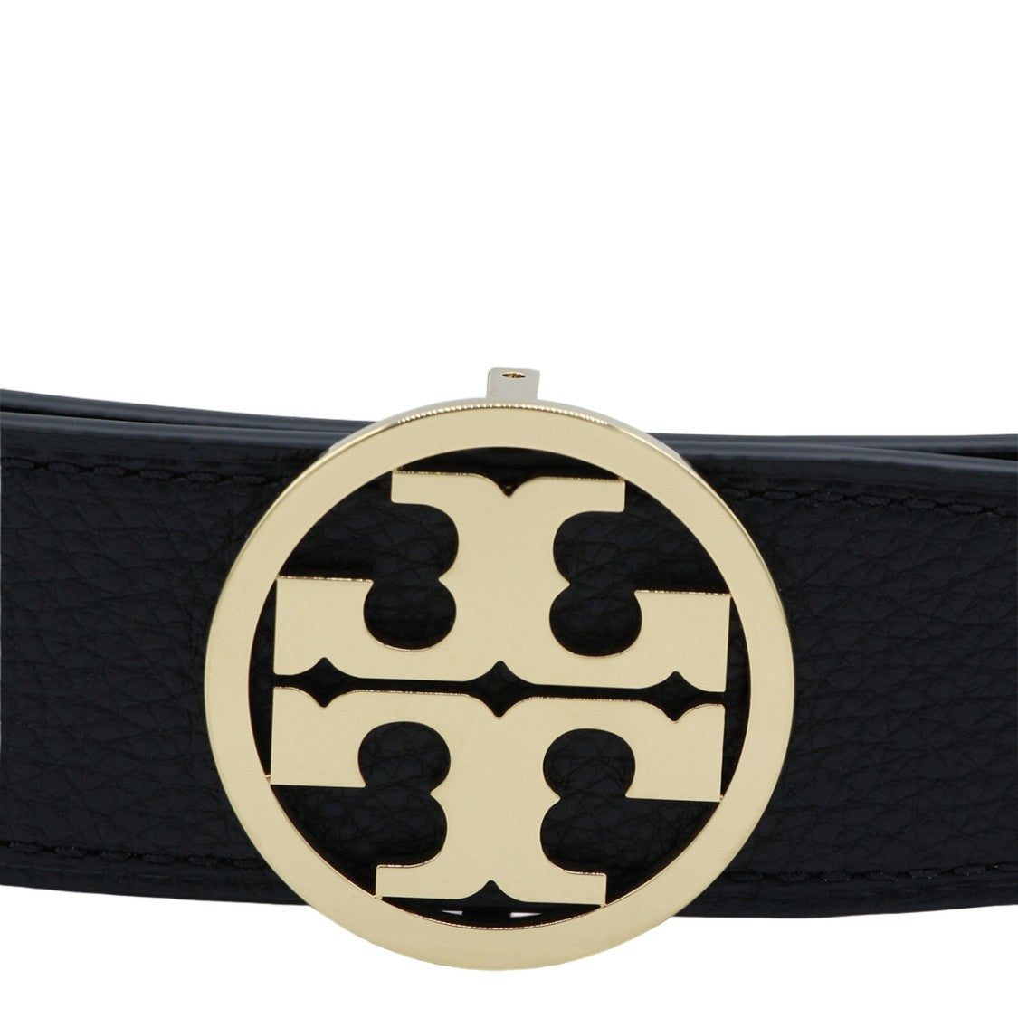 Tory Burch Textured Black Leather Belt