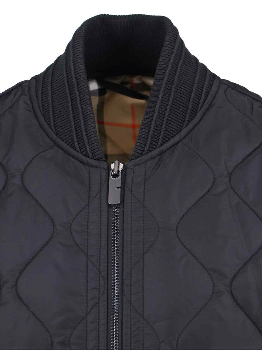 Burberry Structured Black Jacket With High Collar